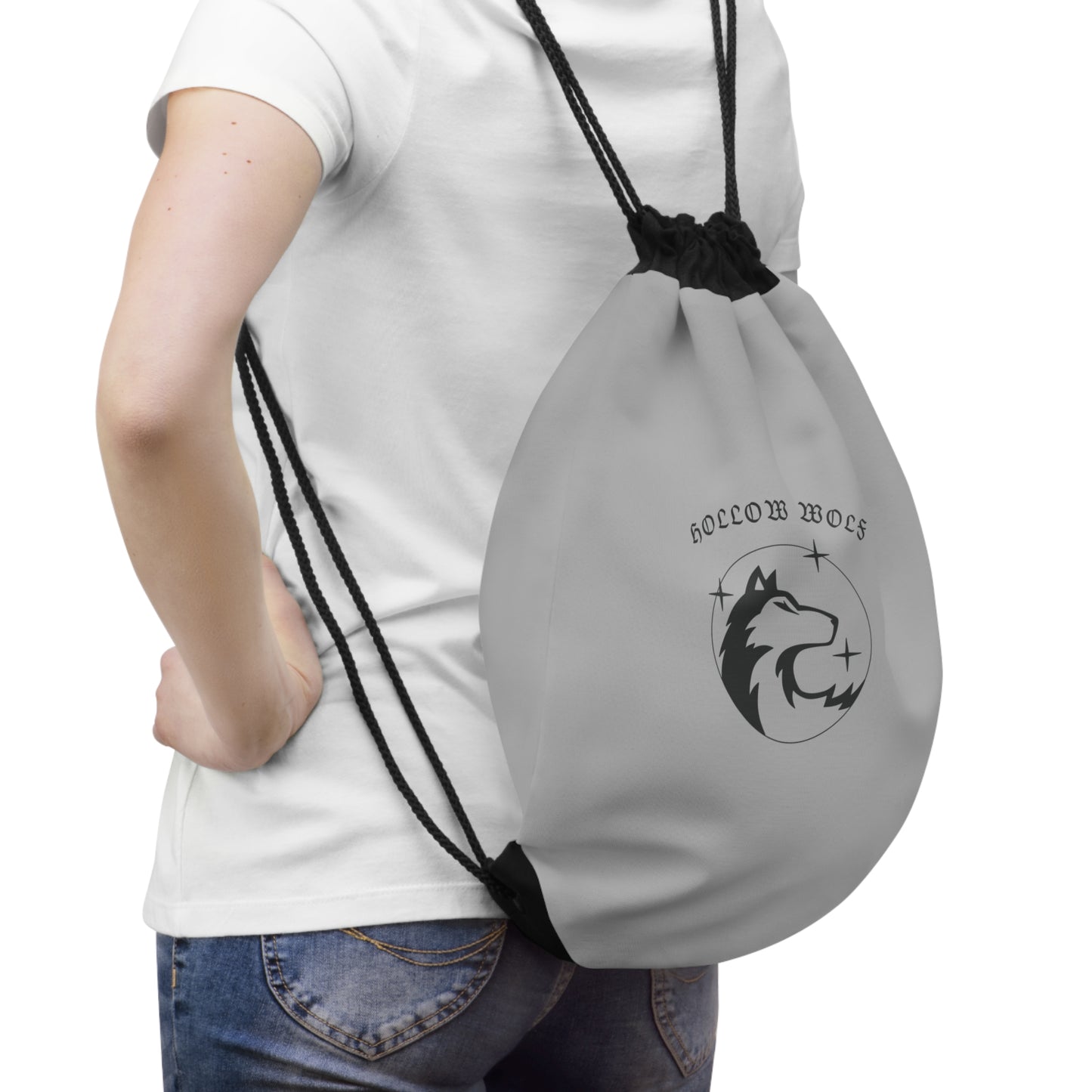 Hollow Wolf Drawstring Bag